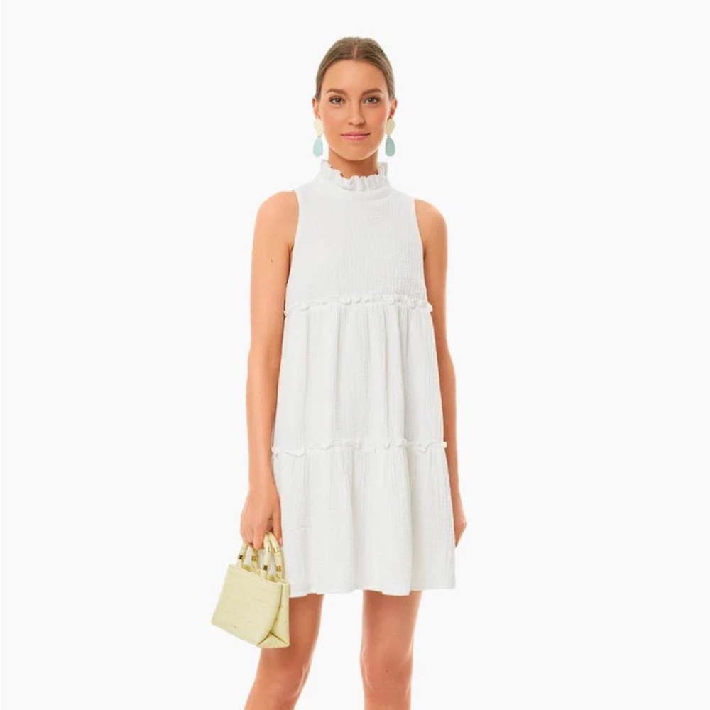 Pomander Place White Ruffle Dress - L -originally from Tuckernuck and never worn